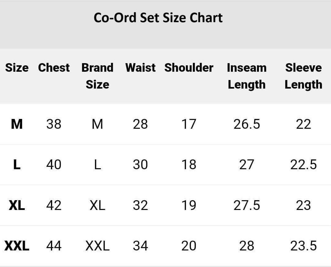 Men's Crinkled Co-Ord Set Black