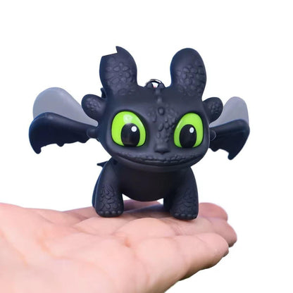 Night Fury Dragon Keychain with Sound and Light