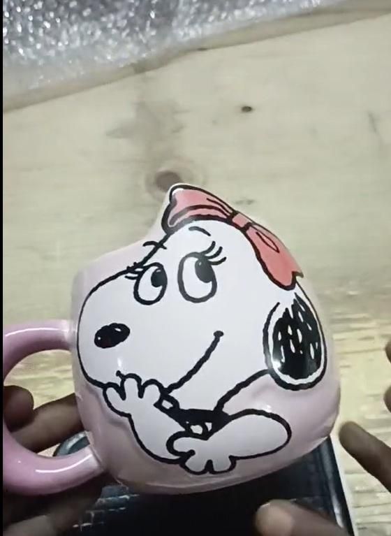 Anime Cartoon Snoopy Ceramic Mug Kawaii Home Milk Cup Couple Coffee Cup 500 ml Pack of 1