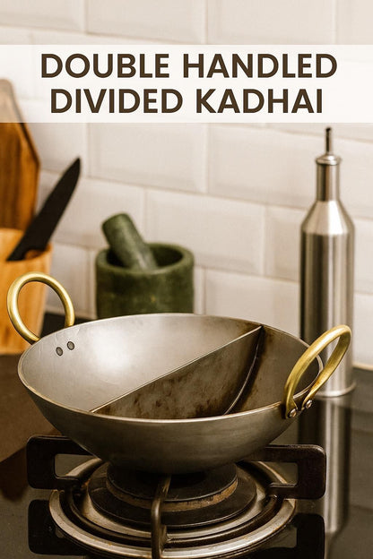 2 in 1 Partition Kadai Multifunctional Cooking Pot